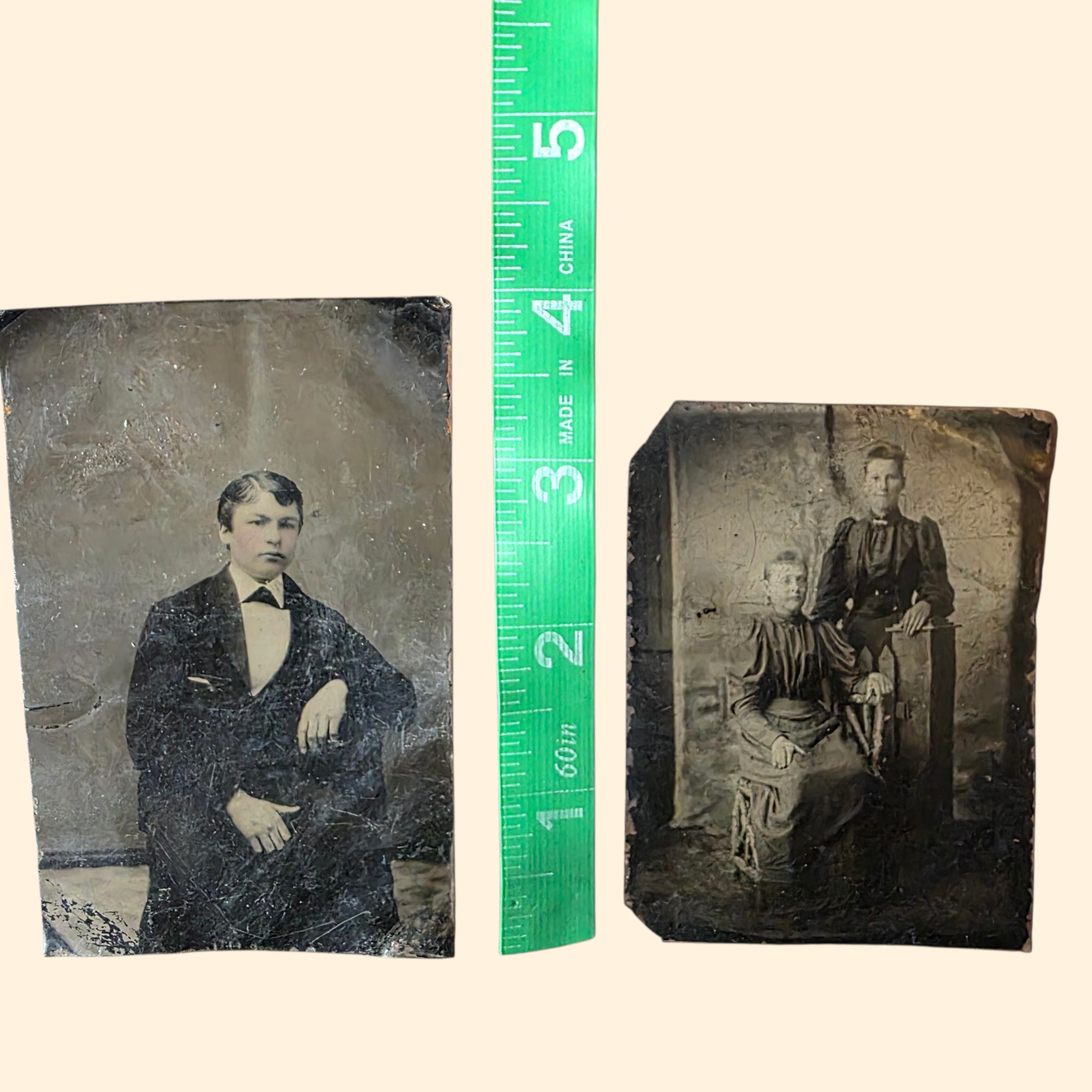 Pair of Tin Type Photos ~ Crafting Upcycle
