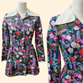 1960s Floral Micro Mini Dress with Bloomers ~ Extra Small ~ Teen Flower Power Baby Doll