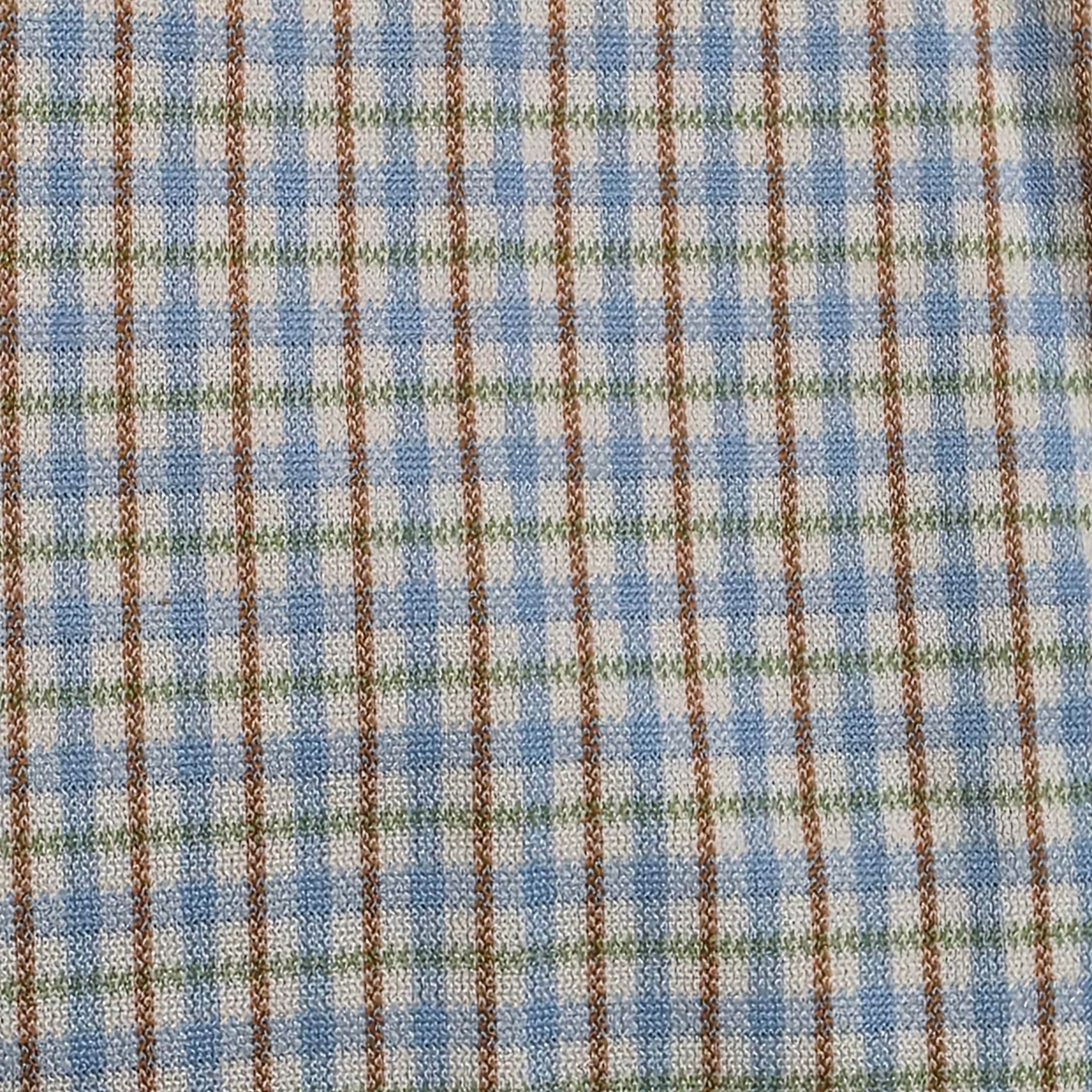 1970s Polyester Leisure Suit ~ Boy's 7 ~ Baby Blue Plaid