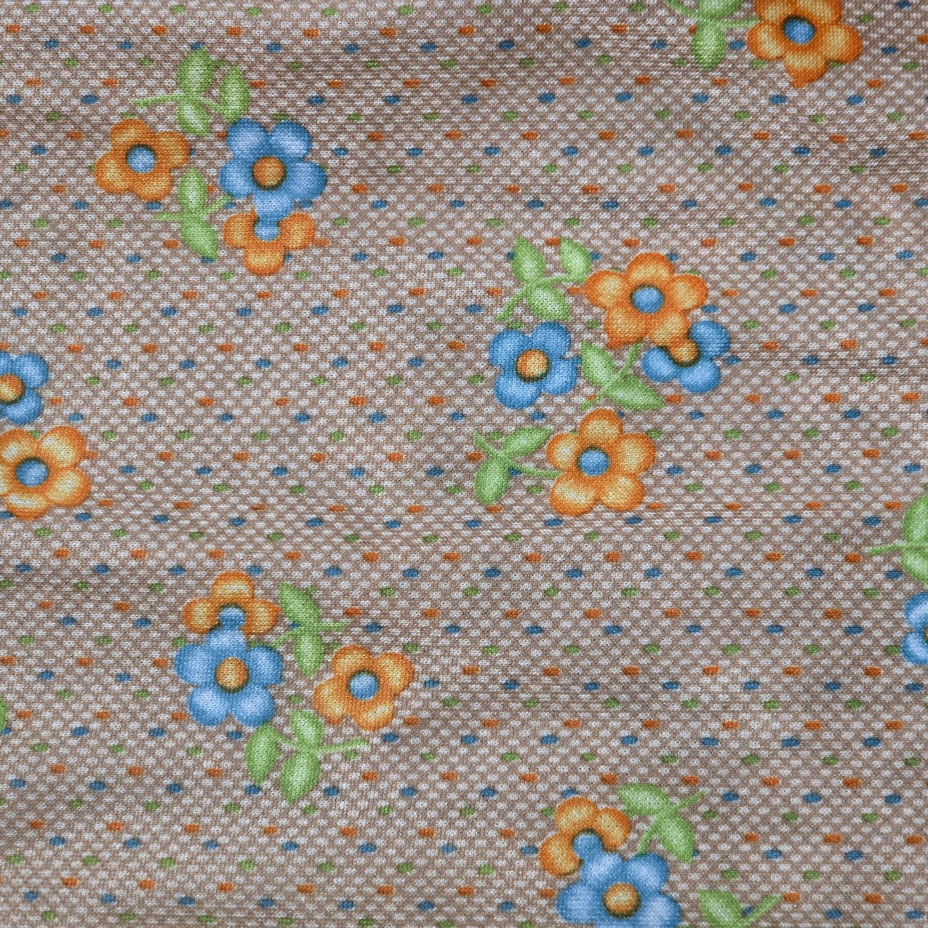 1960s Floral Print Buttonless Dagger Collar Shirt ~ Medium ~ Blazer