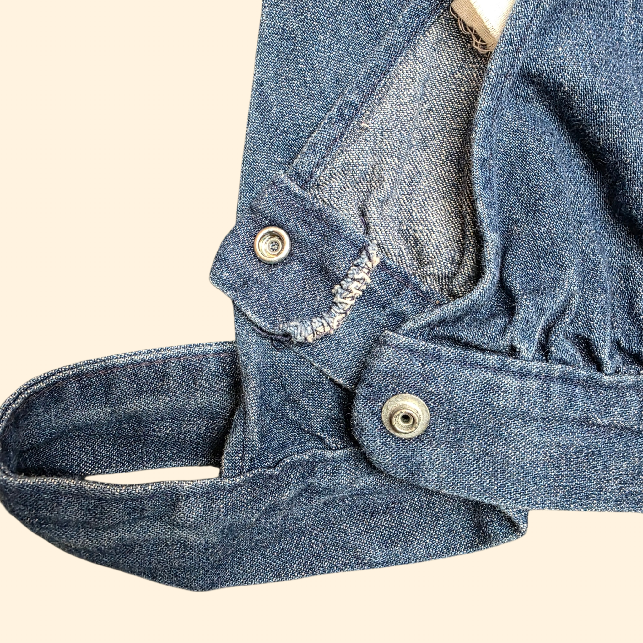 1970s Denim Halter Top ~ Extra Small ~ Boho