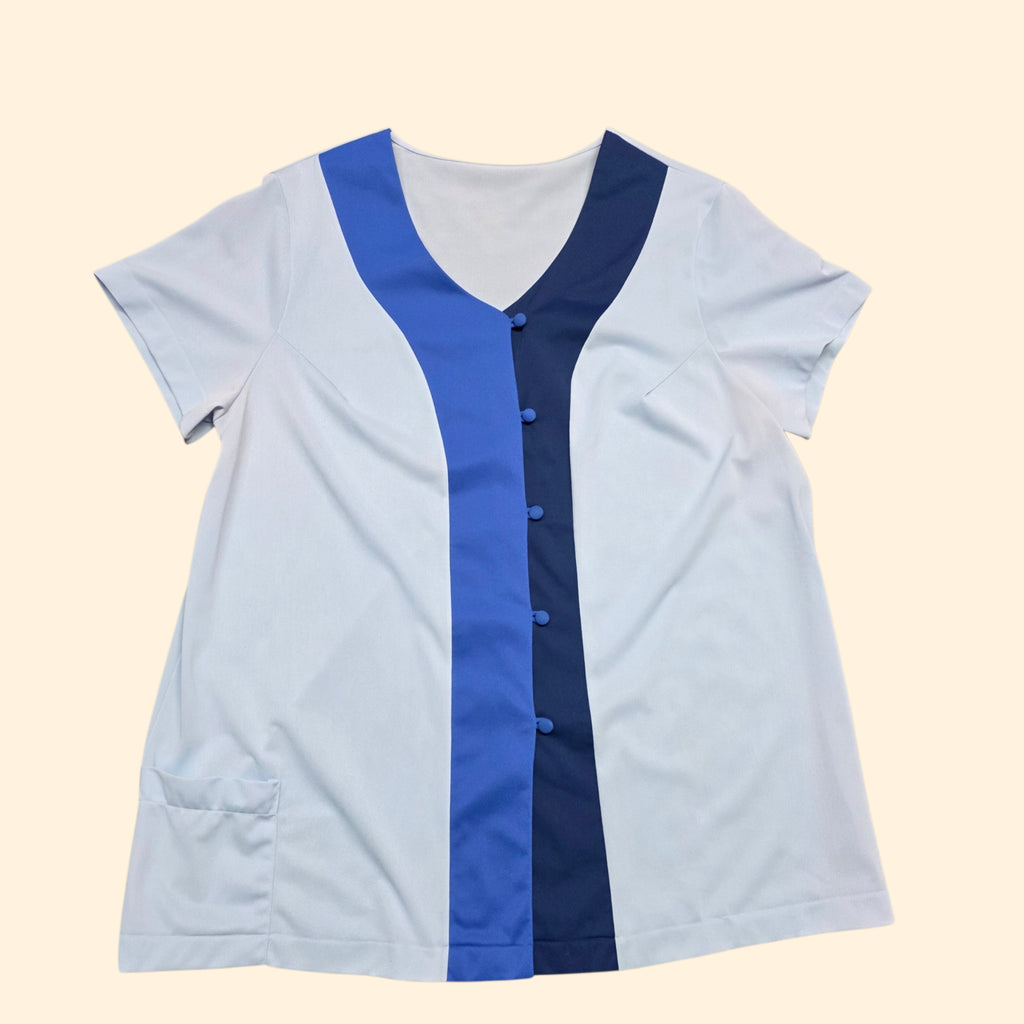 1960s Shadowline Blue Nightgown and Bed Jacket Set ~ Medium