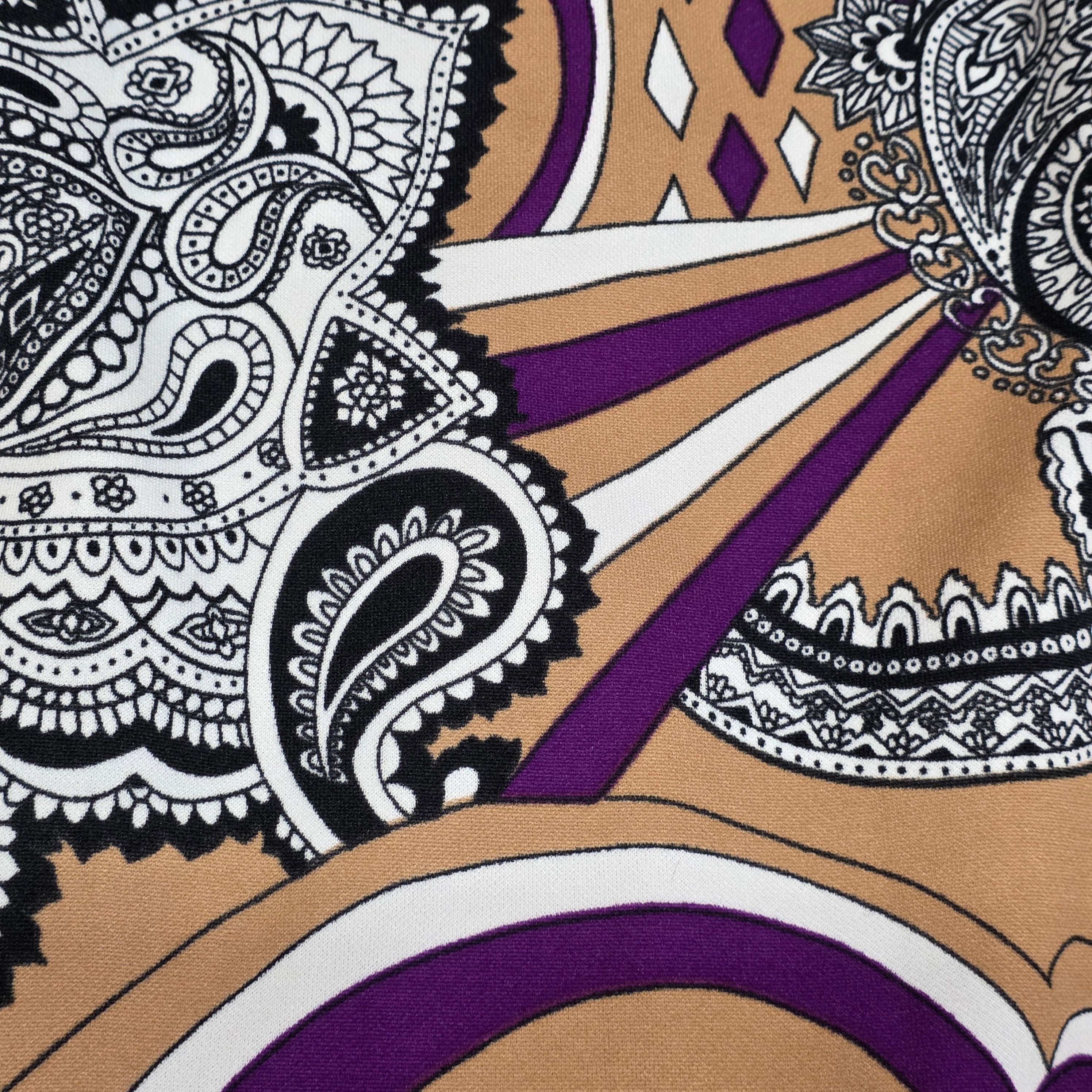 1960s Paisley Psychedelic Print Sleeveless Shift Dress ~ Medium
