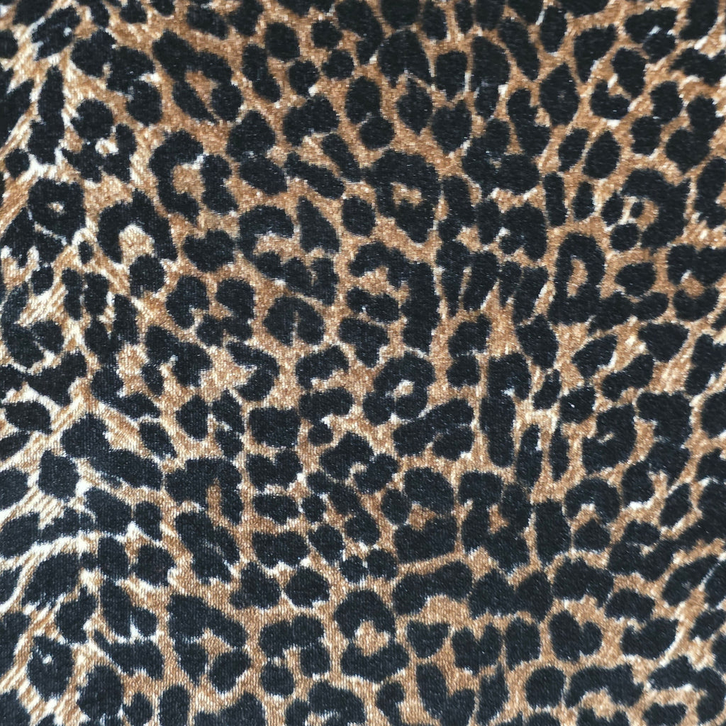 1990s Leopard Print Stretch Velvet Cap Sleeve Boxy Top ~ Large