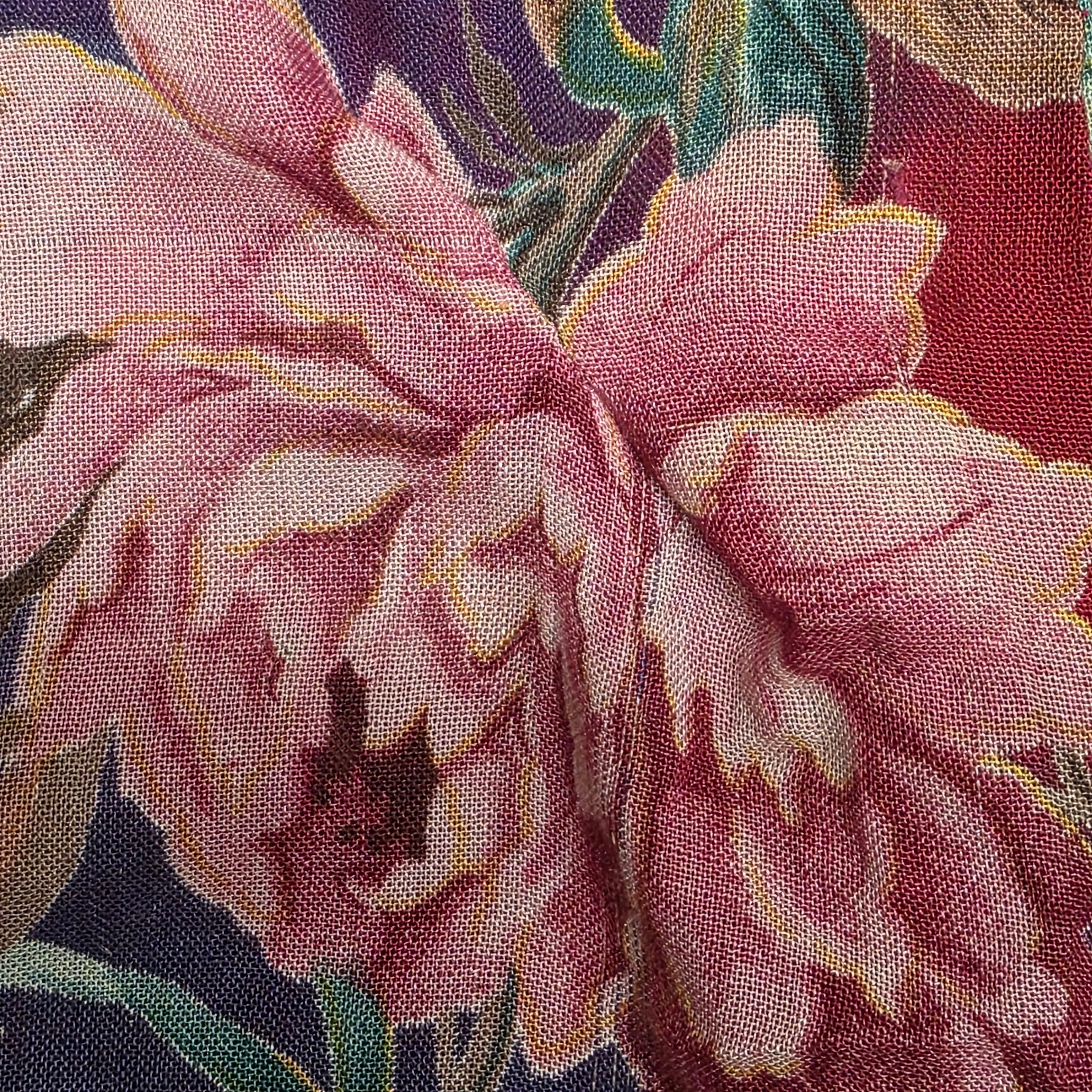 1990s Floral Button Down Short Sleeve Maxi Dress ~ Small Medium ~ Rayon Boho Duster
