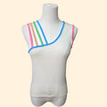 1970s Asymmetrical Nylon Tank Top ~ Medium Large