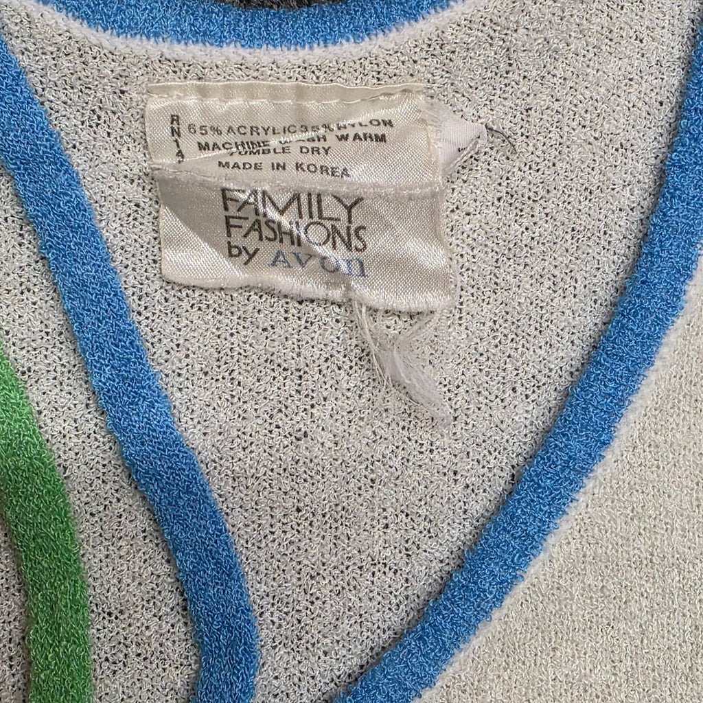 1970s Asymmetrical Nylon Tank Top ~ Medium Large