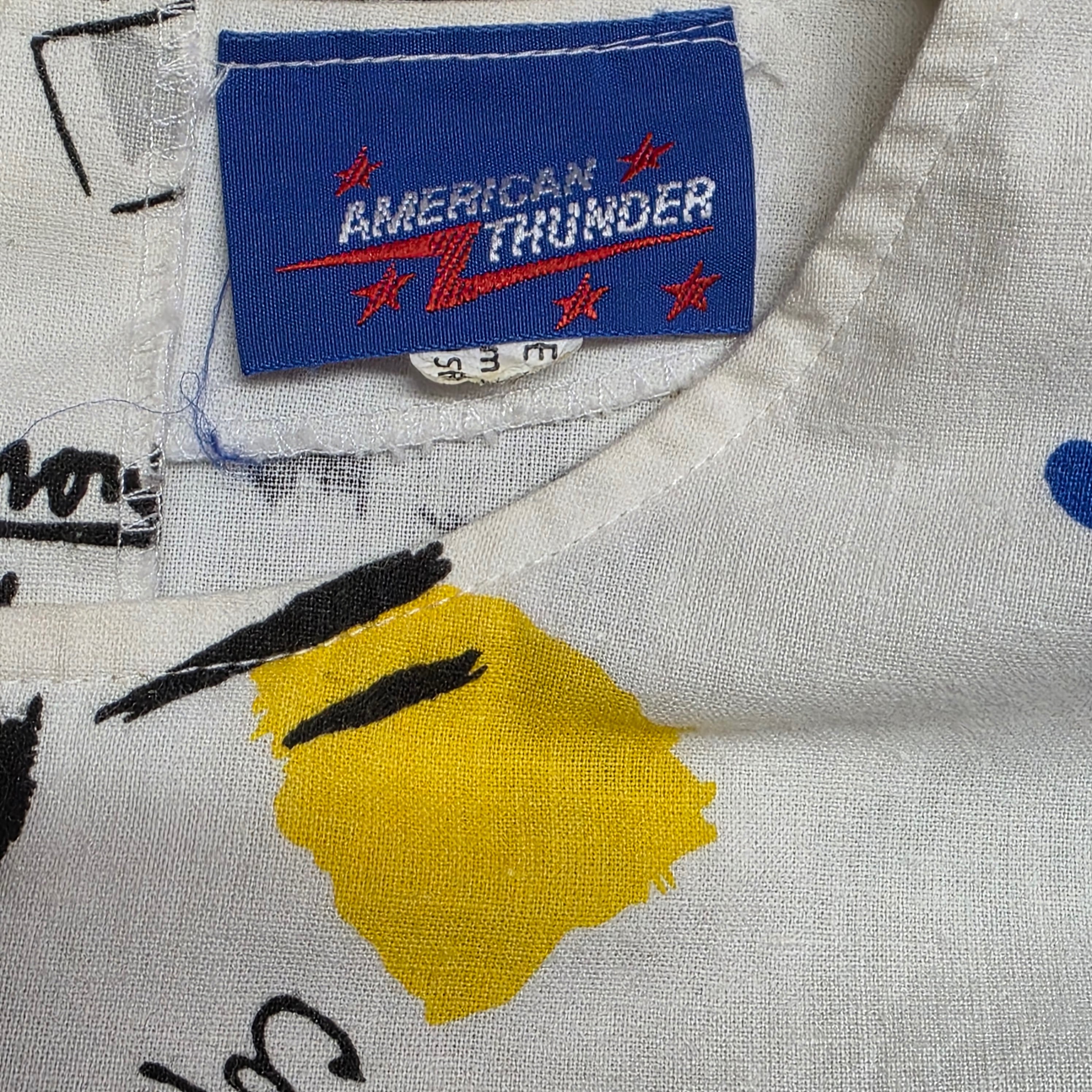 1980s Crazy Print Crop Top ~ Small Medium ~ Primary Colors