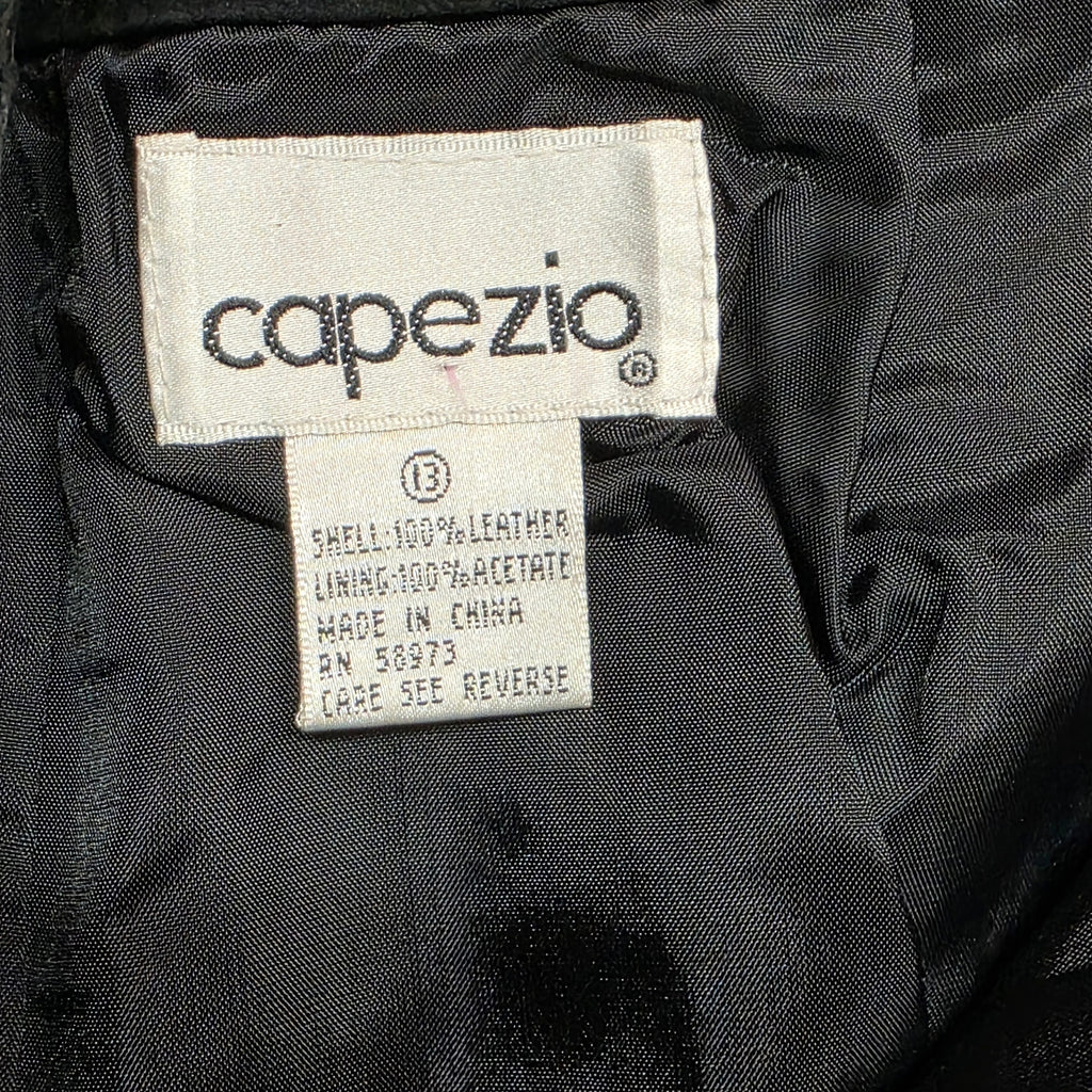 1990s Black Suede Mid Length Shorts ~ Medium ~ Knickers Bermuda Shorts