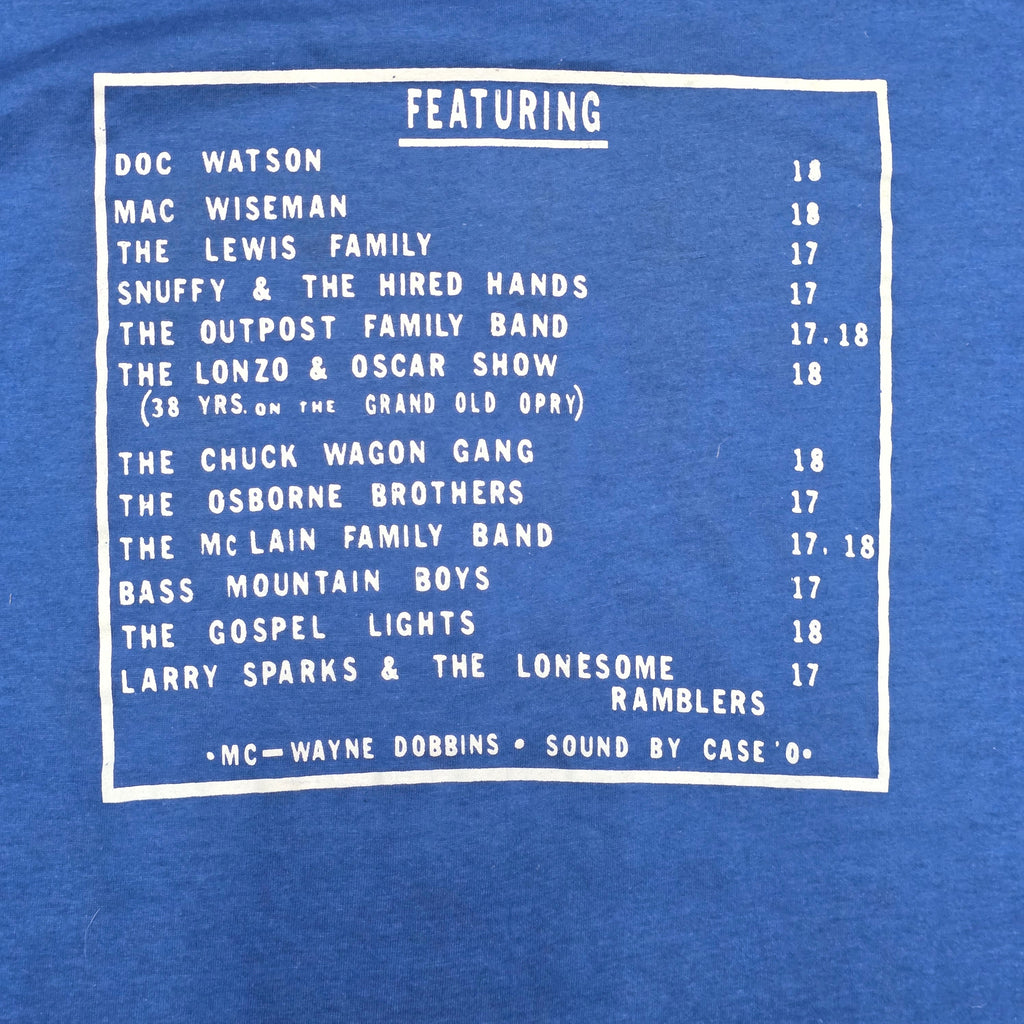 1980s Snuffy Jenkins Music Festival T Shirt ~ Large ~ 1988 Bluegrass Single Stitch