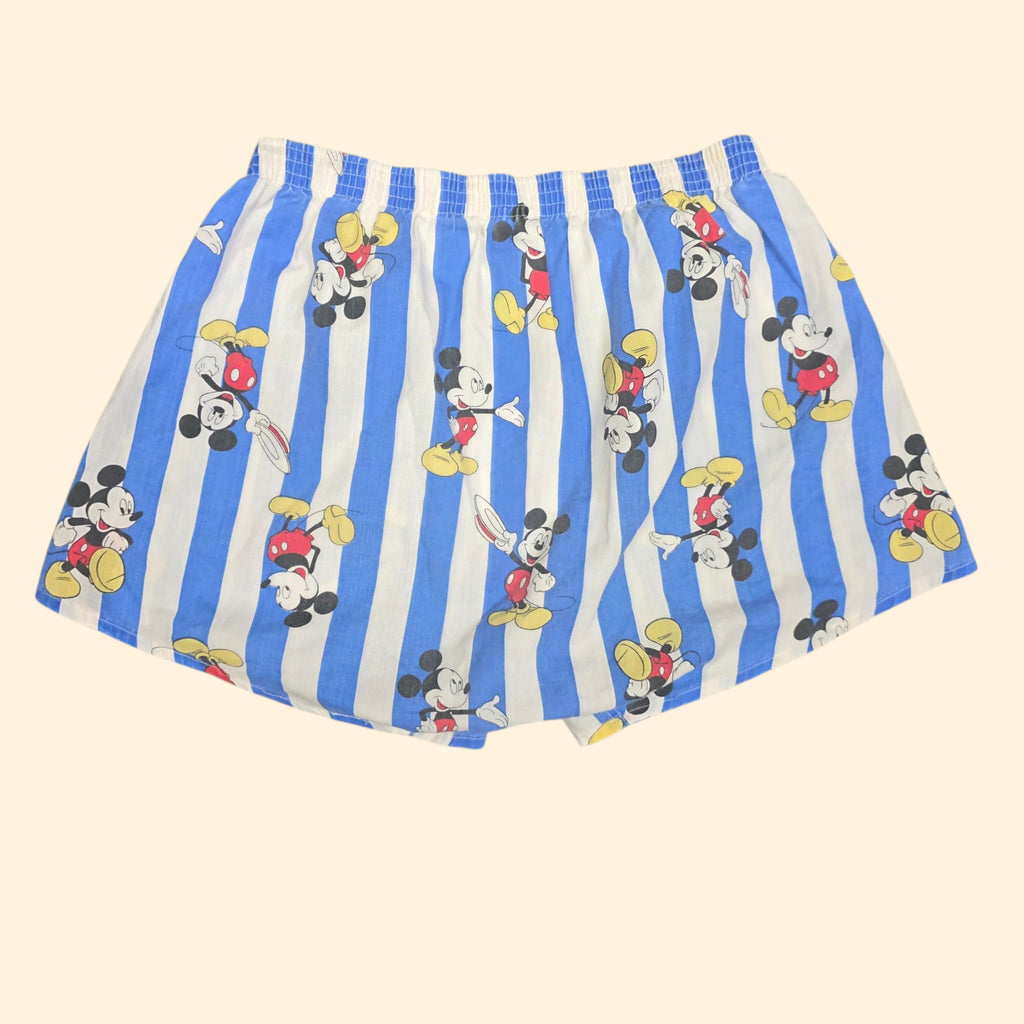 1980s Mickey Mouse Striped Hanes Boxer Shorts ~ Large ~ Walt Disney