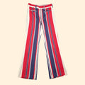 1960s Red White and Blue Striped Straight Leg Slacks ~ 33 x 32