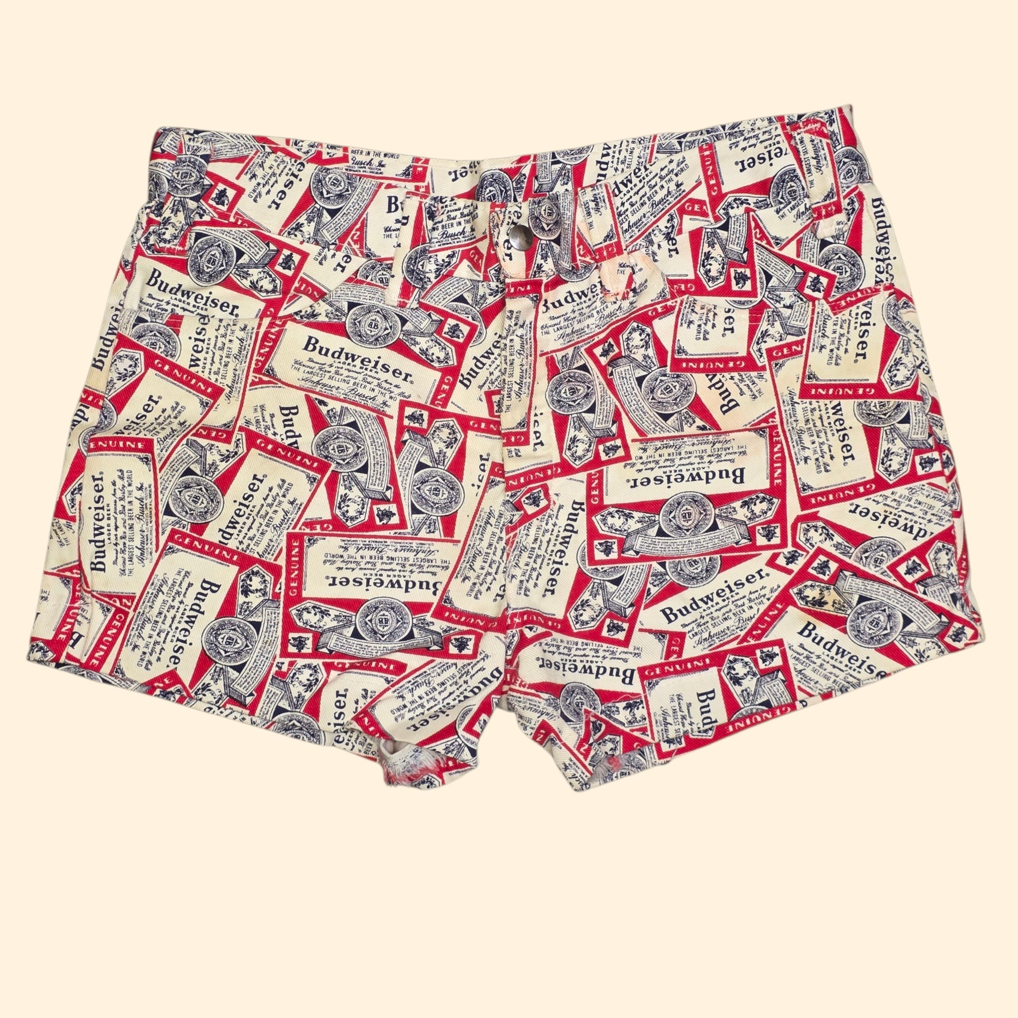 1970s Budweiser Beer Shorts ~ 34 ~ Unisex