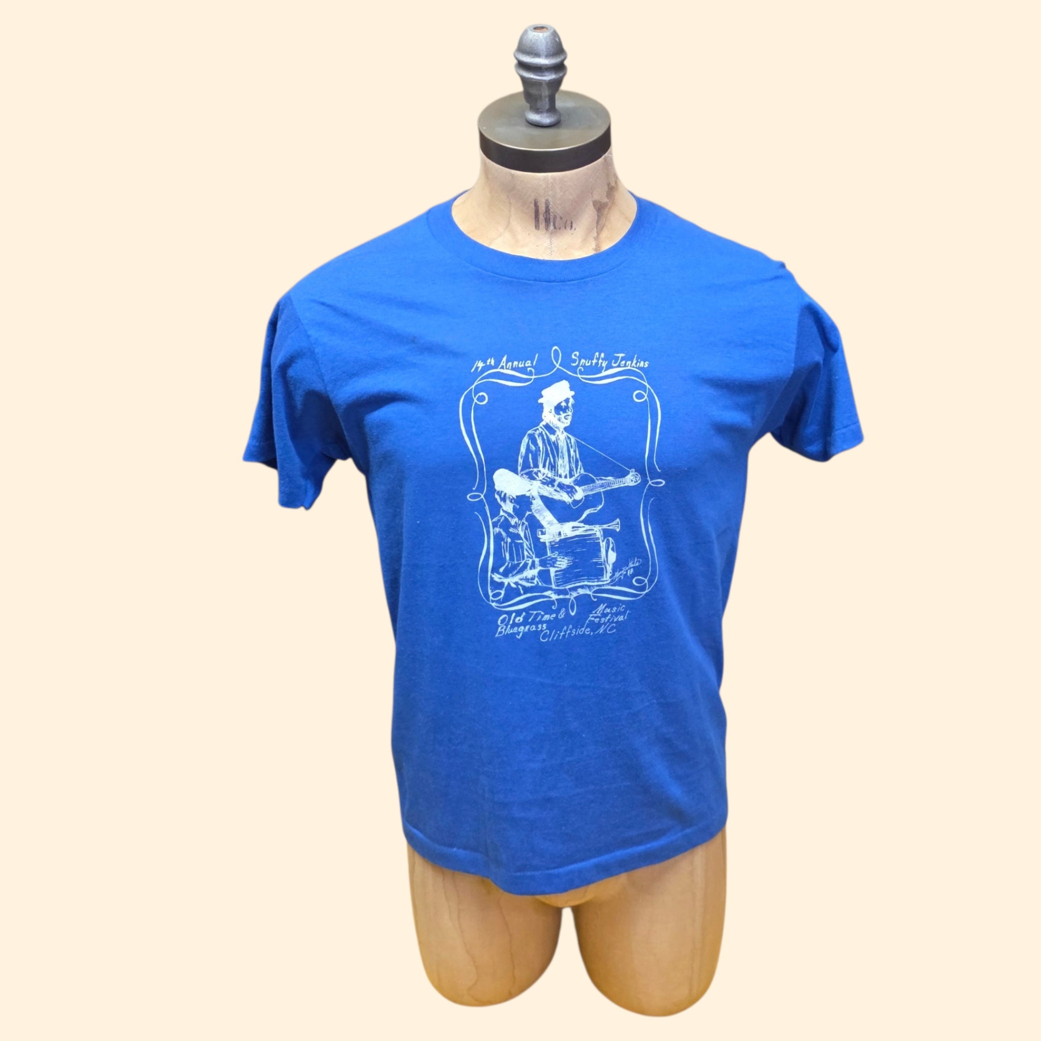 1980s Snuffy Jenkins Music Festival T Shirt ~ Large ~ 1988 Bluegrass Single Stitch