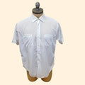 1960s Sheer White Nylon Button Down Shirt ~ Large 16 1/2
