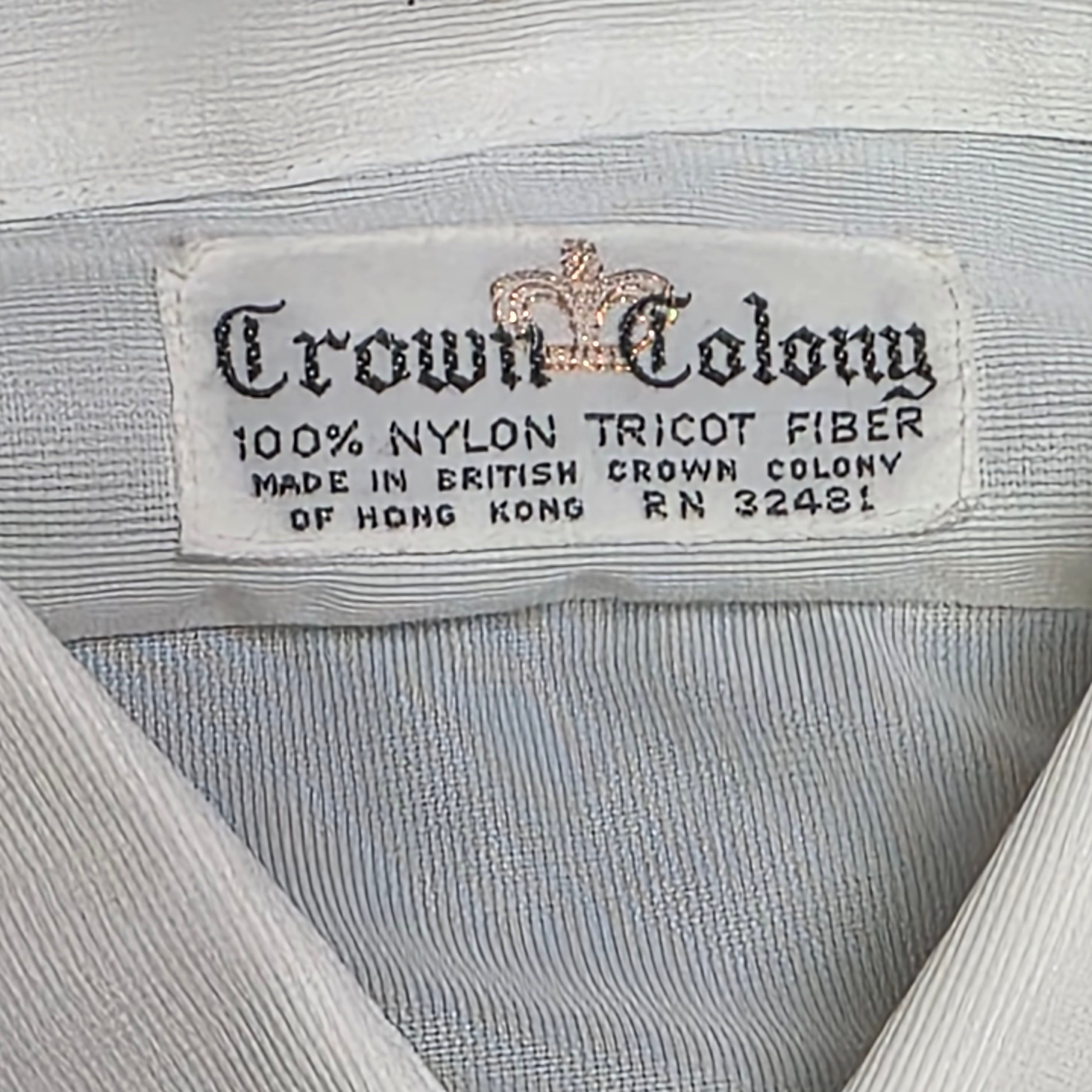 1960s Sheer White Nylon Button Down Shirt ~ Large 16 1/2