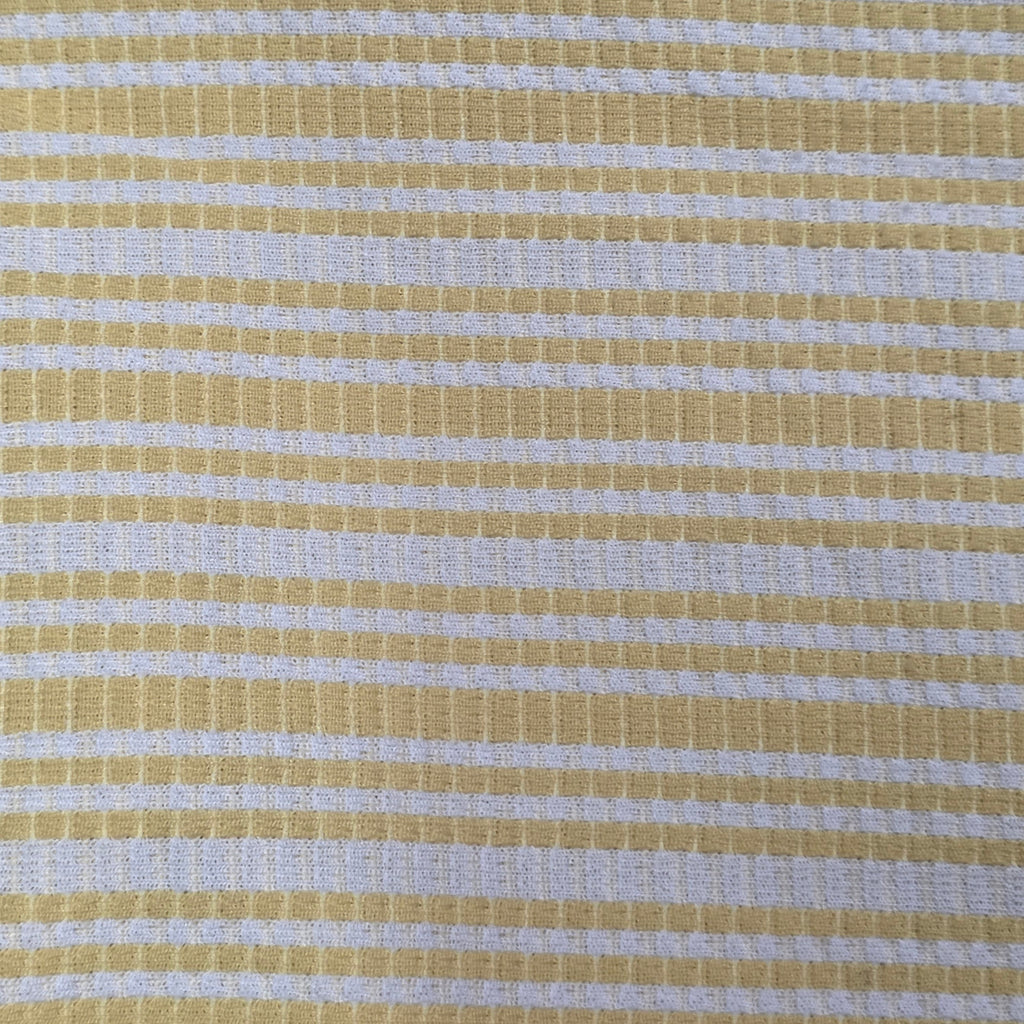 1970s Yellow and White Striped Double Knit Bootcut Polyester Pants ~ 36 x 36