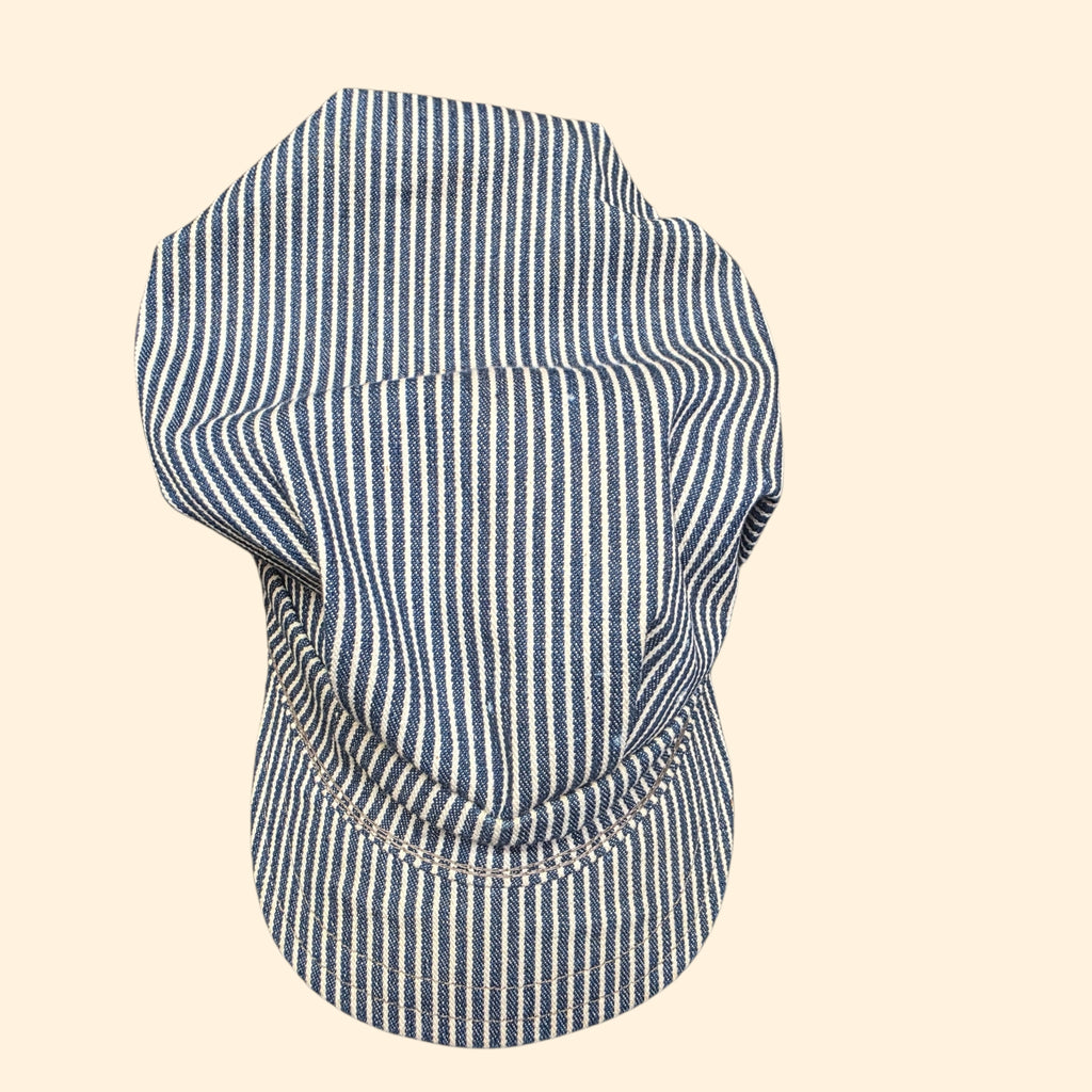 1980s Hickory Striped Engineers Cap ~ Large 22