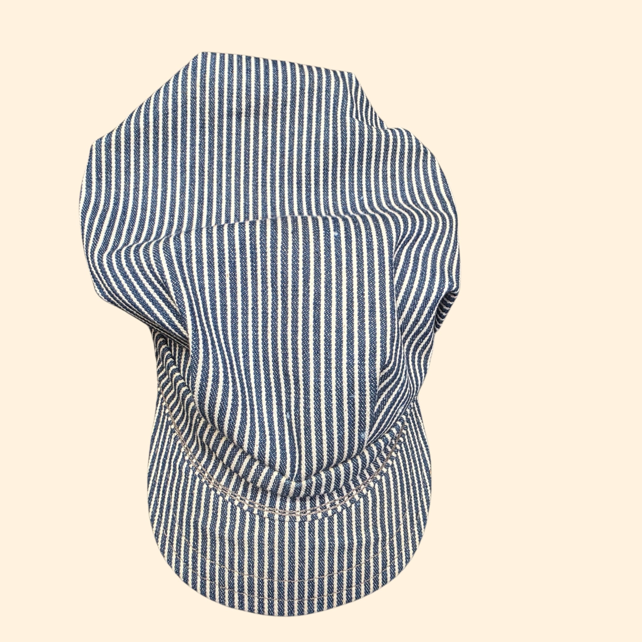1980s Hickory Striped Engineers Cap ~ Large 22