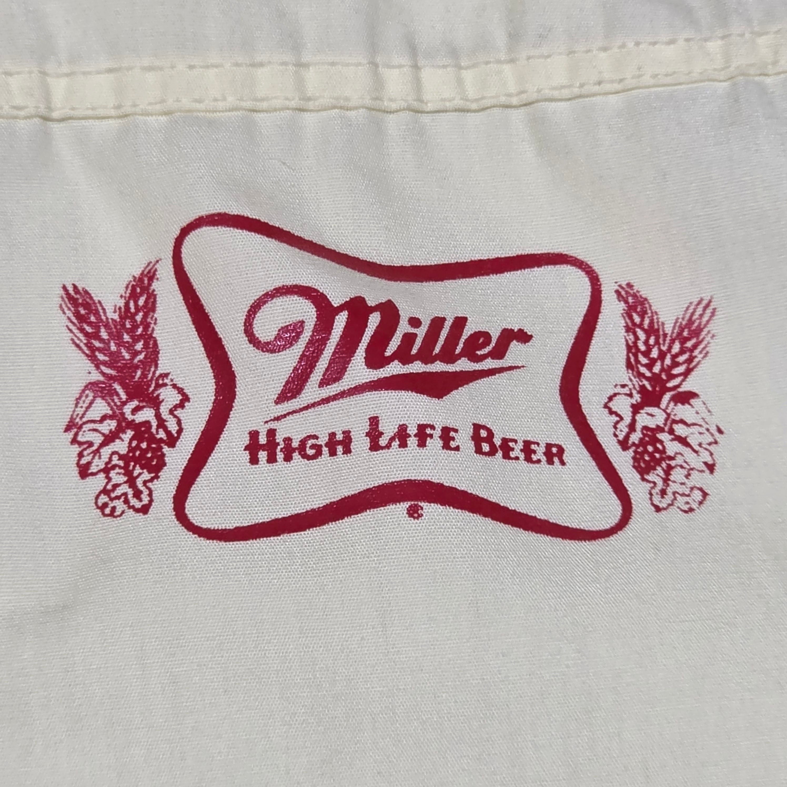 1970s Miller High Life Lightweight Jacket ~ Large ~ Harrington Coat Beer Promo