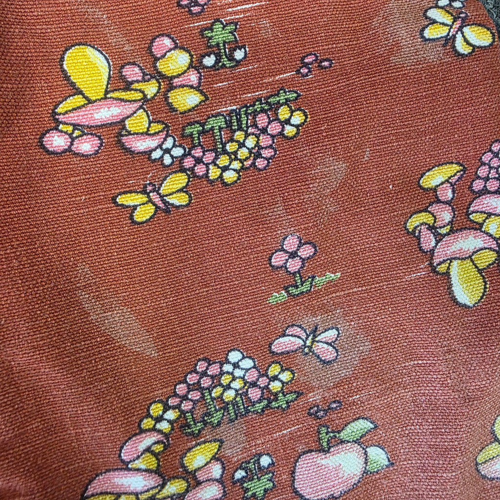 1960s Girl's Mushroom Print Bell Bottom Pants ~ Girl's 5/6