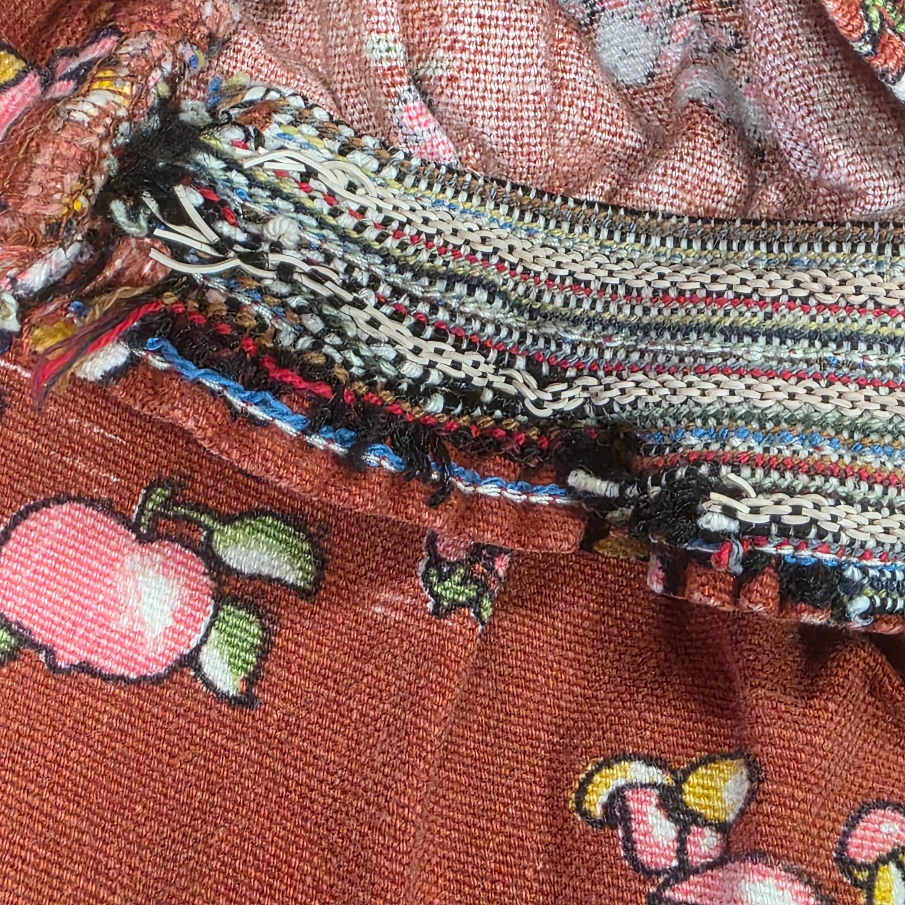 1960s Girl's Mushroom Print Bell Bottom Pants ~ Girl's 5/6
