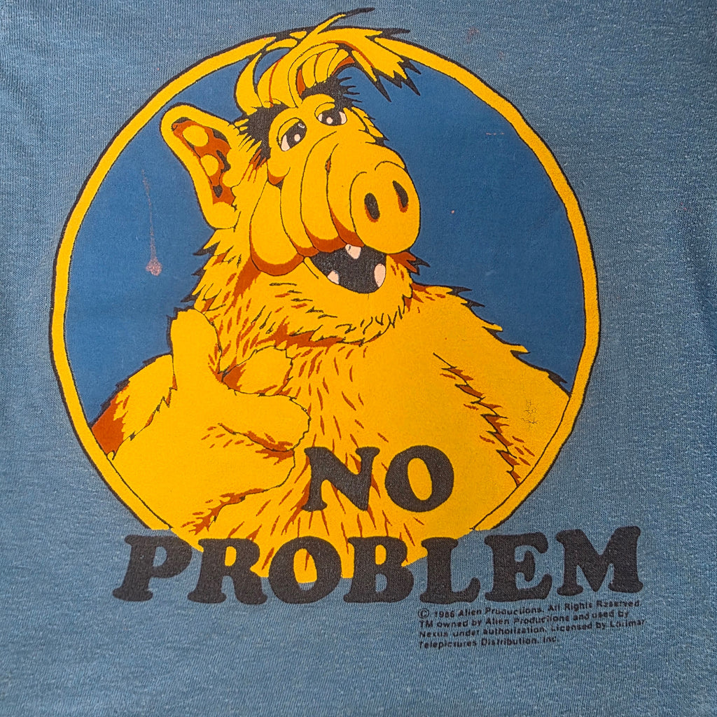 1980s Alf "No Problem" Kid's T Shirt ~ Youth 10/12 ~ Single Stitch