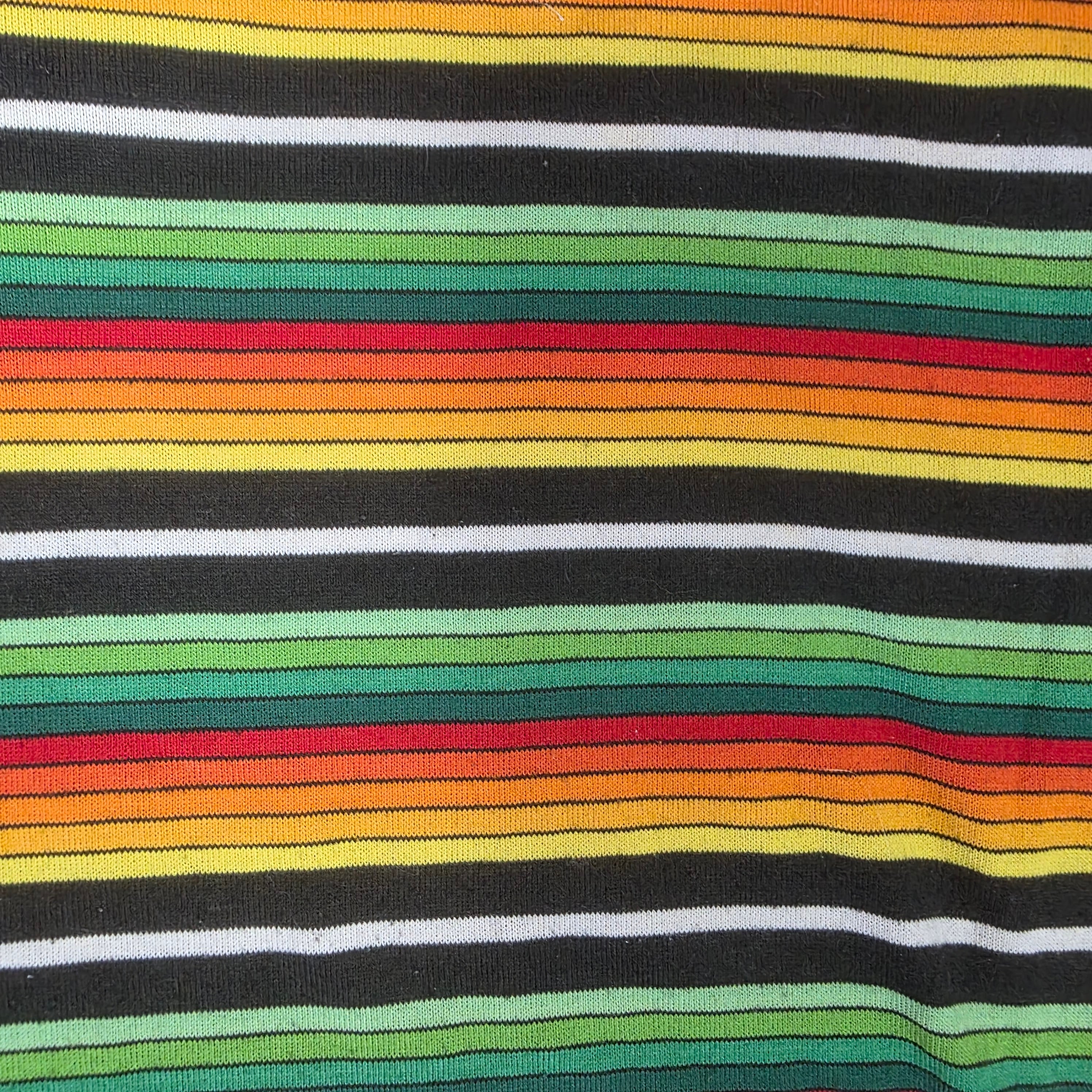 1970s Health-tex Striped Long Sleeve T Shirt ~ Youth 6 ~ Bell Sleeve
