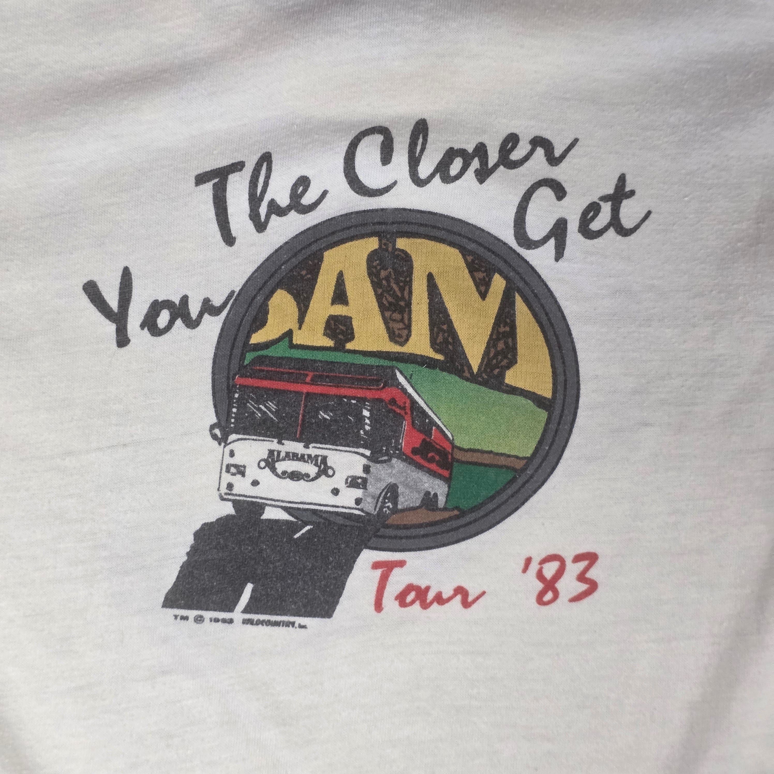 1980s Alabama Long Sleeve Tour T Shirt ~ Youth 6 - 8 ~ 1983 The Closer You Get