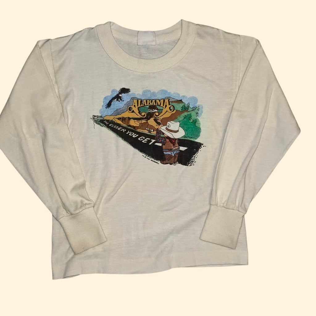 1980s Alabama Long Sleeve Tour T Shirt ~ Youth 6 - 8 ~ 1983 The Closer You Get