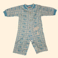 1970s Health-tex Blue and White Puppy Dog Footless Knit Romper Sleeper ~ 3 Months