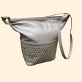 1990s Silver Studded Leather Crossbody Purse