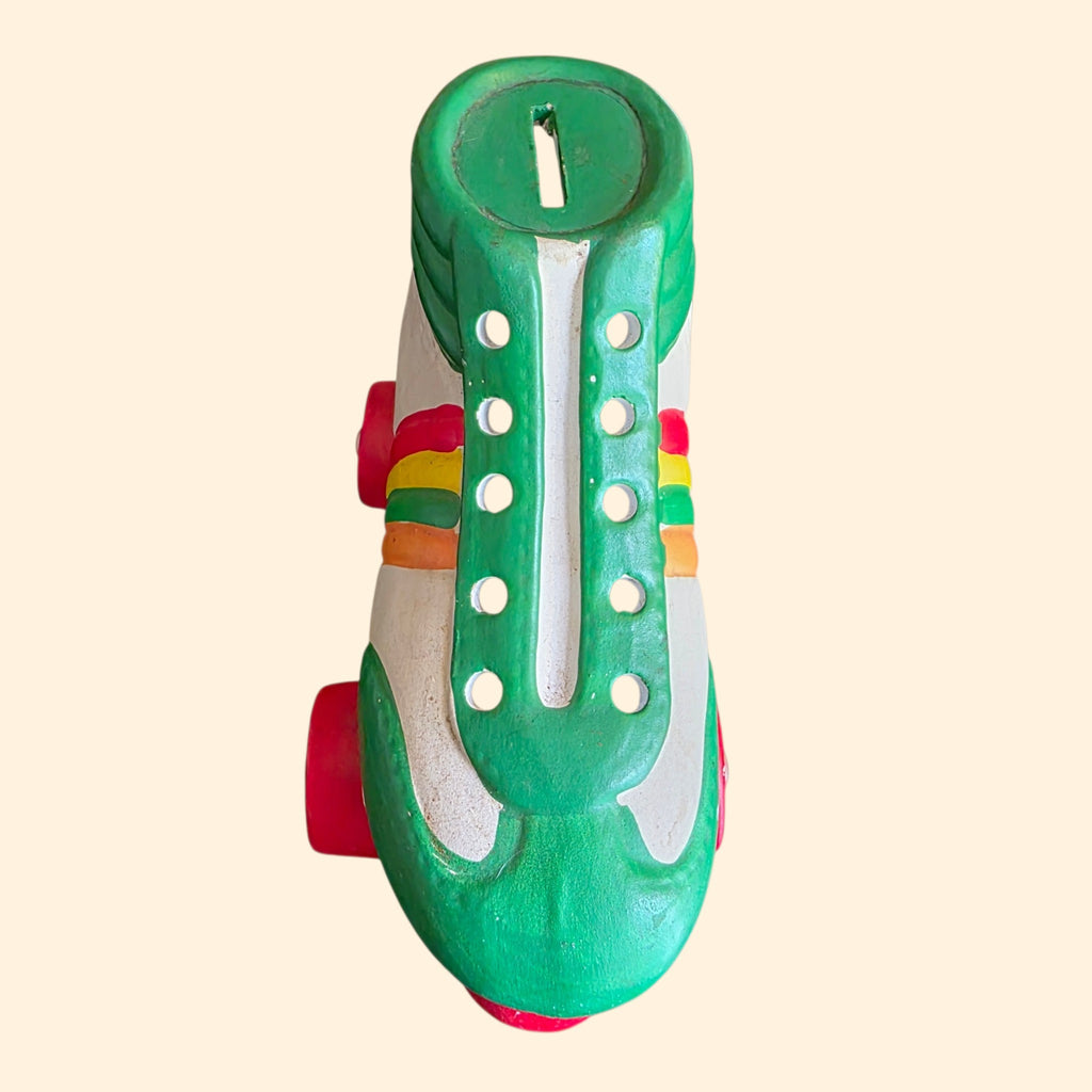 1970s Ceramic Roller Skate Coin Bank ~ Piggy Bank