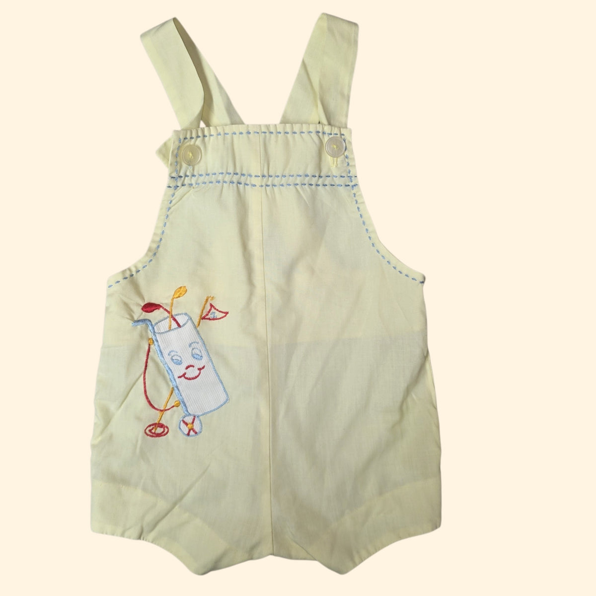 1970s 1980s Vintage Baby Romper Lot ~ 12 - 18 Month ~ Infant Boys Short-alls Embroidered