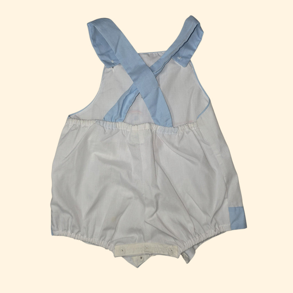 1970s 1980s Vintage Baby Romper Lot ~ 12 - 18 Month ~ Infant Boys Short-alls Embroidered