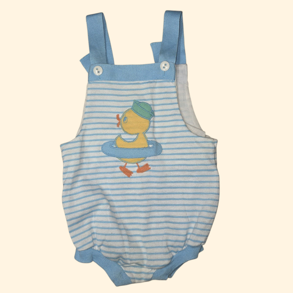 1970s 1980s Vintage Baby Romper Lot ~ 12 - 18 Month ~ Infant Boys Short-alls Embroidered