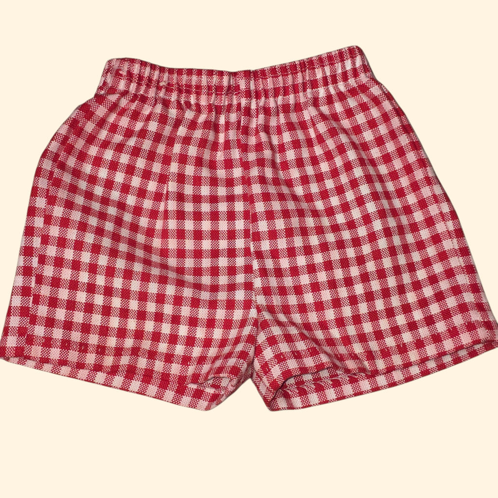 1970s Boys Vintage Shorts Lot ~ 2T ~ Plaid Patchwork Cargo Gingham