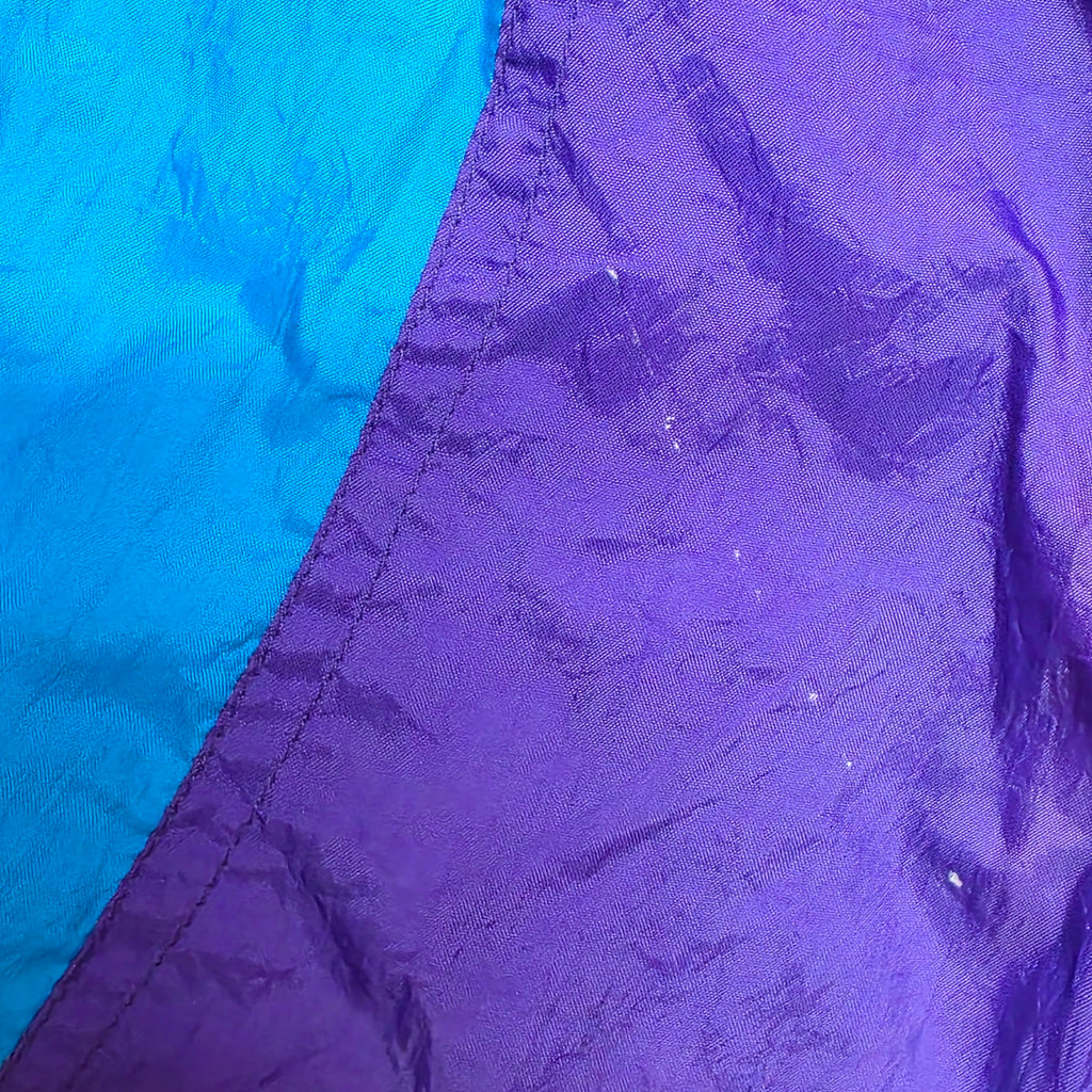 1990s Neon Pink Purple Teal Lightweight Nylon Jacket ~ Girls 6 ~ Youth Kids Dayglo