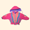 1990s Neon Pink Puffer Jacket ~ Youth 5 ~ Girls Kids Winter Coat