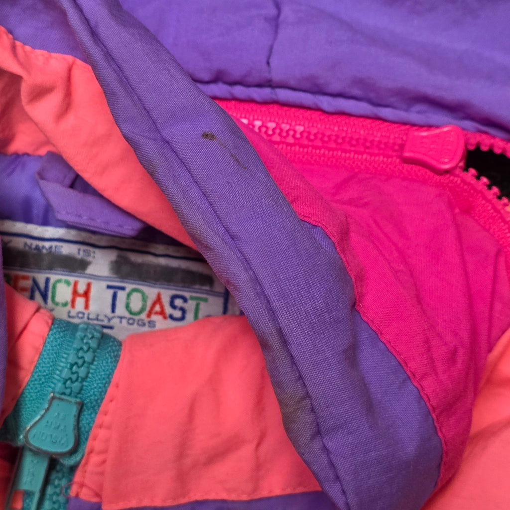 1990s Neon Pink Puffer Jacket ~ Youth 5 ~ Girls Kids Winter Coat