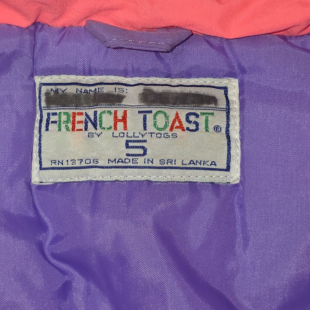 1990s Neon Pink Puffer Jacket ~ Youth 5 ~ Girls Kids Winter Coat