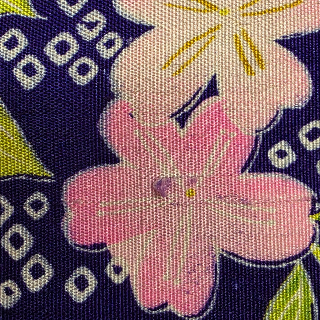 1940s Butterfly and Crane Silk Japanese Kimono ~One Size ~ Pre-War Red Lining