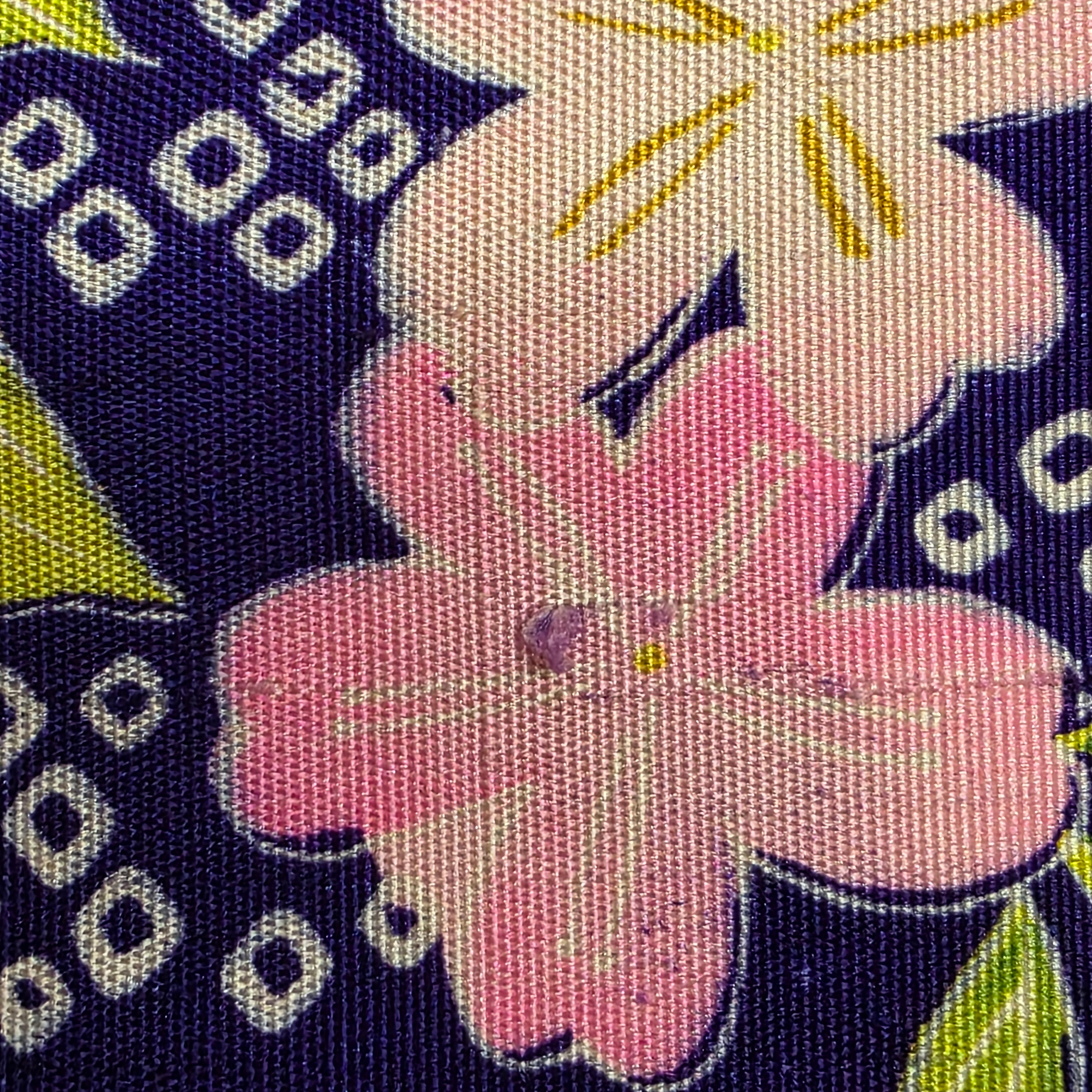 1940s Butterfly and Crane Silk Japanese Kimono ~One Size ~ Pre-War Red Lining