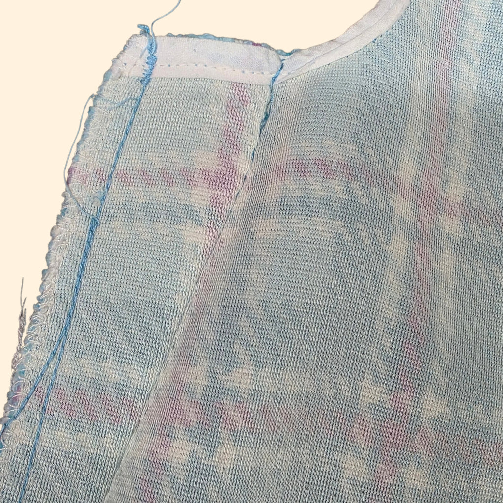 1970s Teal Plaid Pleated Jumper~ Girls 7/8
